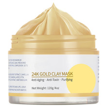 OEM Custom Care Skin Anti-Wrinkle Face Mask 24K Gold Luxury Осветляющая маска для лица из глины